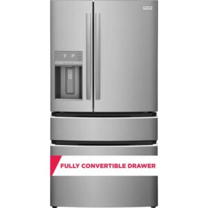 Gallery 36 in. 26.3 cu. ft. 4-Door French Door Standard Depth Refrigerator in Smudge-Proof Stainless Steel
