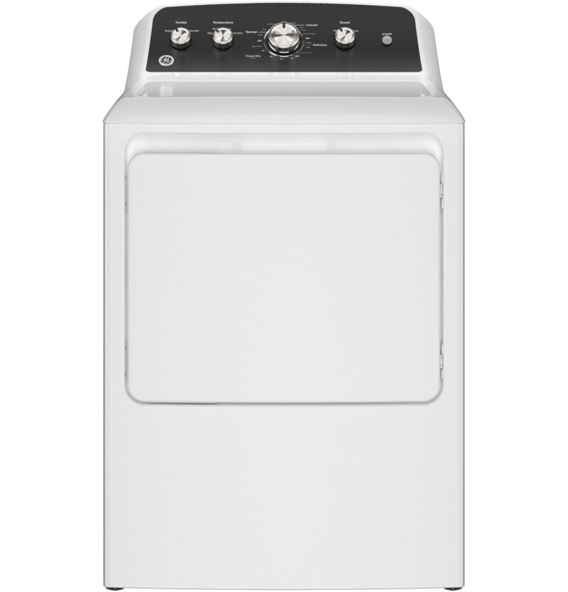 GTD48EASWWB GE® 7.2 cu. ft. Capacity Electric Dryer with Up To 120 ft. Venting and Extended Tumble