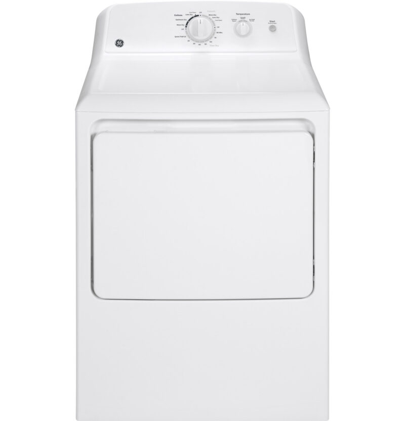 GTX22EASKWW GE 6.2 cu. ft. Capacity Electric Dryer with Up To 120 ft. Venting and Shallow Depth​
