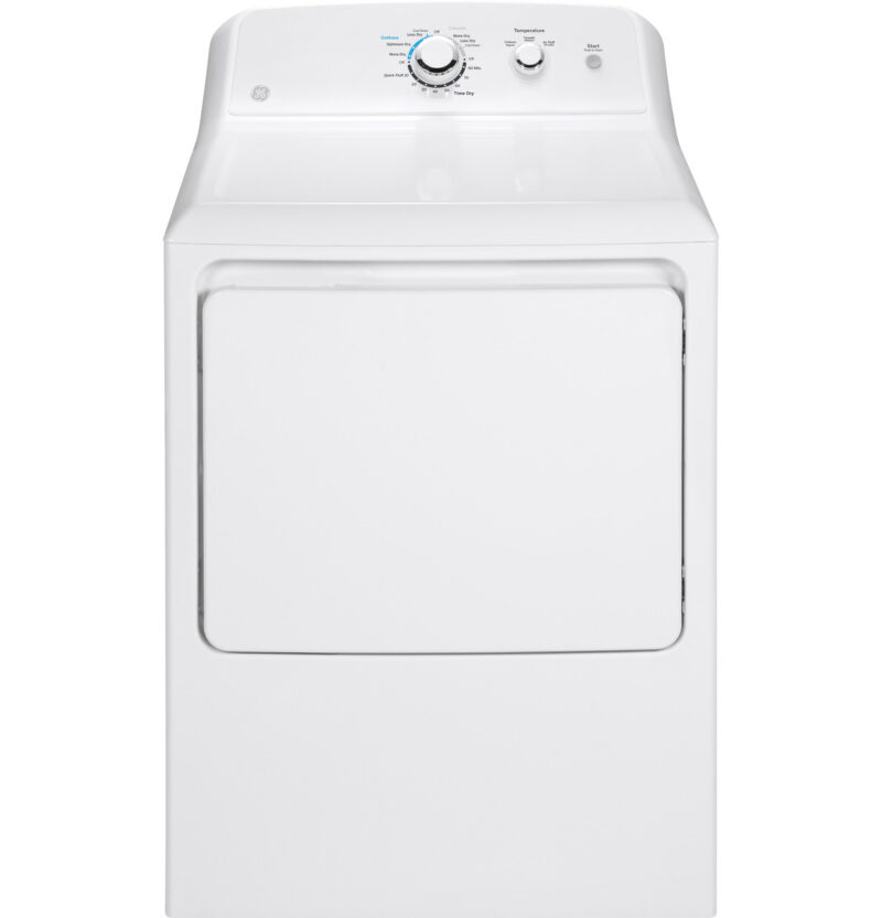GTX33GASKWW GE 6.2 cu. ft. Capacity Gas Dryer with Up To 120 ft. Venting and Shallow Depth​